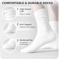 6er-Pack ultradünne Baumwoll-Kleidersocken für Damen, Hosensocken mit glatter Zehennaht, atmungsaktiv (passend für US-Größe 5–10) 6er-Pack ultradünne Baumwoll-Kleidersocken für Damen, Hosensocken mit glatter Zehennaht, atmungsaktiv (passend für US-Größe 5–10)