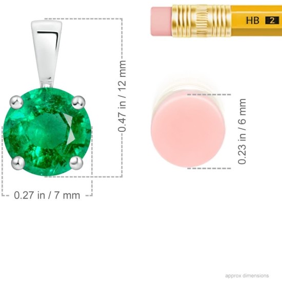 Angara Natürlicher Smaragd-Solitär-Anhänger für Frauen |