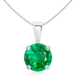 Angara Natürlicher Smaragd-Solitär-Anhänger für Frauen |
