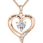Mama-Halskette aus 925er-Sterlingsilber, Herz-Halsketten für Frauen mit der Gravur „Ich liebe dich, Mama“, Geschenke für Mama von Tochter Mama-Halskette aus 925er-Sterlingsilber, Herz-Halsketten für Frauen mit der Gravur „Ich liebe dich, Mama“, Geschenke für Mama von Tochter