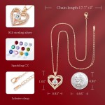 CDE Valentinstagsgeschenk Forever Love Herz-Halsketten für Frauen, Hochzeitstag, Geburtstag, Mütter, Weihnachtsgeschenke für Mutter, Mutter, Ehefrau, S925-Silberschmuck mit Geburtsstein-Anhänger CDE Valentinstagsgeschenk Forever Love Herz-Halsketten für Frauen, Hochzeitstag, Geburtstag, Mütter, Weihnachtsgeschenke für Mutter, Mutter, Ehefrau, S925-Silberschmuck mit Geburtsstein-Anhänger