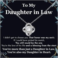 An meine Schwiegertochter Halskette von der Mutter, Geburtstagsgeschenk für die Schwiegertochter mit Karte, bedeutungsvolles Geschenk für sie am Hochzeitstag, Weihnachten, Jahrestag