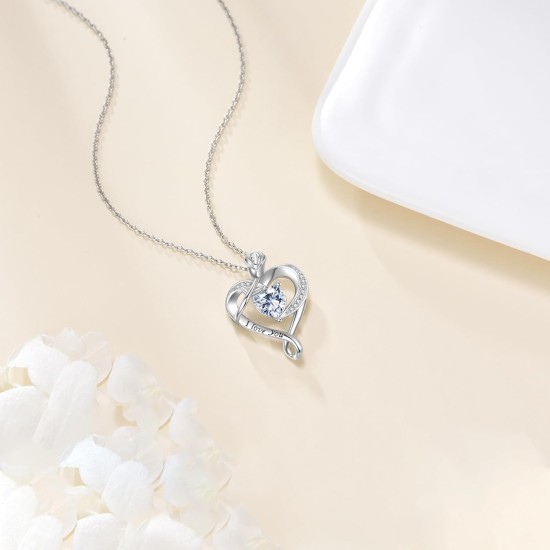 Für immer Liebe Herz-Halsketten, Geschenk für Frauen, Ehefrau, Freundin, Hochzeitstag, Geburtstag, Muttertagsgeschenke für Mama, Mutter Für immer Liebe Herz-Halsketten, Geschenk für Frauen, Ehefrau, Freundin, Hochzeitstag, Geburtstag, Muttertagsgeschenke für Mama, Mutter