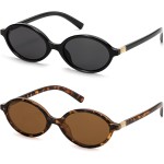 Ovale Retro-Sonnenbrille für Damen, Vintage-Stil der 90er Jahre, Y2K, trendige Designer-Sonnenbrille