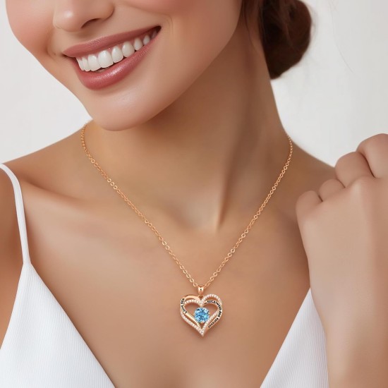 CDE Valentinstagsgeschenk Forever Love Herz-Halsketten für Frauen, Hochzeitstag, Geburtstag, Mütter, Weihnachtsgeschenke für Mutter, Mutter, Ehefrau, S925-Silberschmuck mit Geburtsstein-Anhänger CDE Valentinstagsgeschenk Forever Love Herz-Halsketten für Frauen, Hochzeitstag, Geburtstag, Mütter, Weihnachtsgeschenke für Mutter, Mutter, Ehefrau, S925-Silberschmuck mit Geburtsstein-Anhänger
