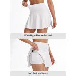 Damen-Tennisröcke mit Shorts, hoch tailliert, plissiert, zum Laufen, lässig, Pickleball-Golfröcke mit Taschen Damen-Tennisröcke mit Shorts, hoch tailliert, plissiert, zum Laufen, lässig, Pickleball-Golfröcke mit Taschen