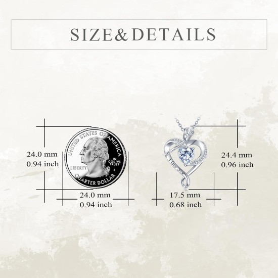 Für immer Liebe Herz-Halsketten, Geschenk für Frauen, Ehefrau, Freundin, Hochzeitstag, Geburtstag, Muttertagsgeschenke für Mama, Mutter Für immer Liebe Herz-Halsketten, Geschenk für Frauen, Ehefrau, Freundin, Hochzeitstag, Geburtstag, Muttertagsgeschenke für Mama, Mutter