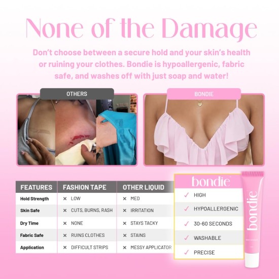 Flüssiger Körperkleber für Kleidung – modische Klebeband-Alternative für Low-Cut-Styles, trägerlose Kleider und Arbeitsblusen – Kleidungskleber, der den ganzen Tag hält – schweiß- und tanzfest, schnell trocknend – 20 ml Flüssiger Körperkleber für Kleidung – modische Klebeband-Alternative für Low-Cut-Styles, trägerlose Kleider und Arbeitsblusen – Kleidungskleber, der den ganzen Tag hält – schweiß- und tanzfest, schnell trocknend – 20 ml