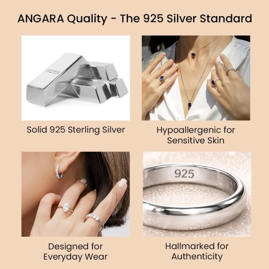 Angara Natürlicher Smaragd-Solitär-Anhänger für Frauen |