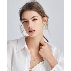 FANCIME Geburtsstein-Halsketten für Frauen, edler Schmuck, Sterlingsilber, zierlicher Unendlichkeitsanhänger, Jahrestag, Geburtstag, Valentinstag, Geschenke für Sie, Frau, Mutter, Tochter, Kette 40,6 cm + 5,1 cm verlängert