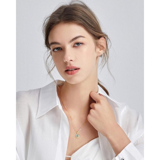 FANCIME Geburtsstein-Halsketten für Frauen, edler Schmuck, Sterlingsilber, zierlicher Unendlichkeitsanhänger, Jahrestag, Geburtstag, Valentinstag, Geschenke für Sie, Frau, Mutter, Tochter, Kette 40,6 cm + 5,1 cm verlängert FANCIME Geburtsstein-Halsketten für Frauen, edler Schmuck, Sterlingsilber, zierlicher Unendlichkeitsanhänger, Jahrestag, Geburtstag, Valentinstag, Geschenke für Sie, Frau, Mutter, Tochter, Kette 40,6 cm + 5,1 cm verlängert