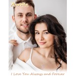 Valentinstagsgeschenke für die Frau, Halskette mit doppeltem Geburtsstein-Anhänger aus 925er-Sterlingsilber, Halskette „Ich liebe dich für immer und ewig“, Jahrestags- und Geburtstagsgeschenke für die Frau, die Freundin, die Mutter, sie