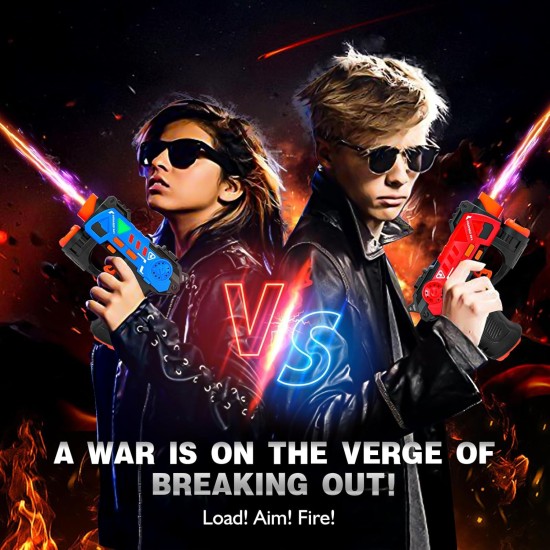 Laser-Tag-Pistolen, 4er-Set, Laser-Tag für Jungen im Alter von 8–12 Jahren mit 4 Infrarotwesten und 4 Laserpistolen, Sport- und Outdoor-Spielzeug für mehrere Spieler, Outdoor-Aktivitäten im Hinterhof Laser-Tag-Pistolen, 4er-Set, Laser-Tag für Jungen im Alter von 8–12 Jahren mit 4 Infrarotwesten und 4 Laserpistolen, Sport- und Outdoor-Spielzeug für mehrere Spieler, Outdoor-Aktivitäten im Hinterhof