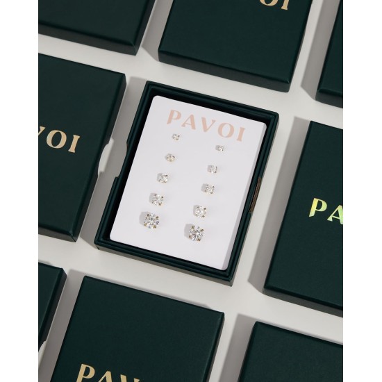 PAVOI 14K vergoldete, gedrehte Singapur-Kette, Layering-Choker mit rundem Solitär und Serpentinenkette, Layering-Choker mit Steinanhänger im Birnenschliff, Halsketten-Set für Damen |