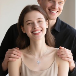 Für immer Liebe Herz-Halsketten, Geschenk für Frauen, Ehefrau, Freundin, Hochzeitstag, Geburtstag, Muttertagsgeschenke für Mama, Mutter