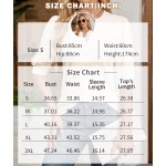 Sommer-Tops für Damen, 2026, trendige, elegante, lässige Bluse, Puff-Kurzarm-Shirts, Strick-Henley-T-Shirt mit V-Ausschnitt und Tunika