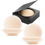 VOCH GALA Brustwarzenabdeckungen, 2 Paar, nahtlose und transparente selbstklebende Silikon-Nippelpasties für Frauen, wiederverwendbar, klebrige Brustblütenblätter