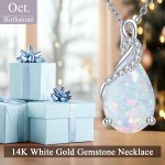 14-karätige Gold-Edelstein-Halskette in Tropfenform für Damen, 4 Karat Birnenschliff-Geburtsstein-Anhänger-Halsketten, Weihnachts- und Geburtstagsschmuck, Geschenke für Mutter, Ehefrau, Oma, sie, 45,7 cm + 5,1 cm 14-karätige Gold-Edelstein-Halskette in Tropfenform für Damen, 4 Karat Birnenschliff-Geburtsstein-Anhänger-Halsketten, Weihnachts- und Geburtstagsschmuck, Geschenke für Mutter, Ehefrau, Oma, sie, 45,7 cm + 5,1 cm