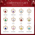 CDE Valentinstagsgeschenk Forever Love Herz-Halsketten für Frauen, Hochzeitstag, Geburtstag, Mütter, Weihnachtsgeschenke für Mutter, Mutter, Ehefrau, S925-Silberschmuck mit Geburtsstein-Anhänger CDE Valentinstagsgeschenk Forever Love Herz-Halsketten für Frauen, Hochzeitstag, Geburtstag, Mütter, Weihnachtsgeschenke für Mutter, Mutter, Ehefrau, S925-Silberschmuck mit Geburtsstein-Anhänger