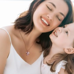 Mama-Halskette aus 925er-Sterlingsilber, Herz-Halsketten für Frauen mit der Gravur „Ich liebe dich, Mama“, Geschenke für Mama von Tochter