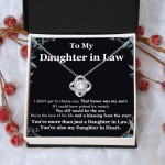 An meine Schwiegertochter Halskette von der Mutter, Geburtstagsgeschenk für die Schwiegertochter mit Karte, bedeutungsvolles Geschenk für sie am Hochzeitstag, Weihnachten, Jahrestag