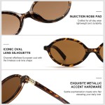 Ovale Retro-Sonnenbrille für Damen, Vintage-Stil der 90er Jahre, Y2K, trendige Designer-Sonnenbrille