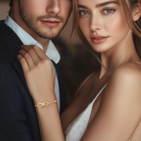 Seelove Moissanit-Unendlichkeits-Herz-Armbänder für Damen, 925er Sterlingsilber, 18 Karat vergoldet, verstellbar, Jahrestag, Geburtstag, edler Schmuck, Geschenke für Frau und Mutter