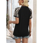 WIHOLL Damen Sommer-Tops, Farbblock, kurzärmelig, Raglan-Shirts, Frühlingsmode, Kleidung, Urlaubs-Outfits