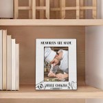 Cooking Gifts Picture Frame 5x7, Chef Gifts Photo Frame, Gift for Chef Cook CookingLover Hostess, Memories are Made While Cooking Wooden Picture Photo Frames for Desk Home Room Decor