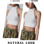 VOCH GALA Brustwarzenabdeckungen, 2 Paar, nahtlose und transparente selbstklebende Silikon-Nippelpasties für Frauen, wiederverwendbar, klebrige Brustblütenblätter