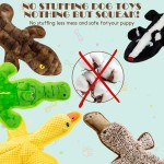 Keine Füllung, Quietschspielzeug für Hunde, 5er-Pack Kauspielzeug mit Knistereffekt, um sie zu beschäftigen, Plüsch-Welpen-Beißspielzeug zum Spielen im Innen- und Außenbereich, bestes Geburtstagsgeschenk für große Rassen