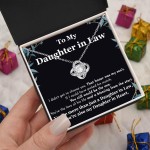 An meine Schwiegertochter Halskette von der Mutter, Geburtstagsgeschenk für die Schwiegertochter mit Karte, bedeutungsvolles Geschenk für sie am Hochzeitstag, Weihnachten, Jahrestag