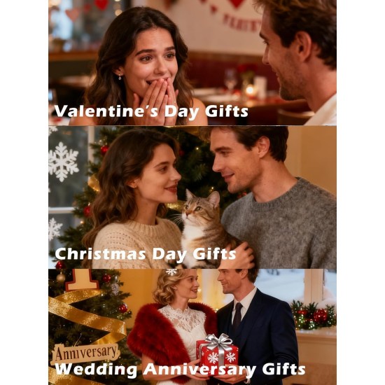 Valentinstagsgeschenke für die Frau, Halskette mit doppeltem Geburtsstein-Anhänger aus 925er-Sterlingsilber, Halskette „Ich liebe dich für immer und ewig“, Jahrestags- und Geburtstagsgeschenke für die Frau, die Freundin, die Mutter, sie