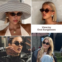 Ovale Retro-Sonnenbrille für Damen, Vintage-Stil der 90er Jahre, Y2K, trendige Designer-Sonnenbrille