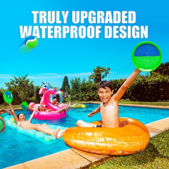 EVERICH TOY Verbessertes Wurf- und Fangball-Spielset, Osterkorbfüller, Outdoor-Spiele für Kinderspielzeug, Strand-Pool-Spielzeug, draußen, Familien-Hofspiele, Ostergeschenke für Jungen und Mädchen im Alter von 3 4 5 6 7 8–12 Jahren