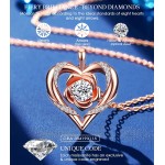 Beam & Bask Rose Flower Heart Moissanit-Halsketten für Ehefrau, S925-Silberanhänger für Frauen, 18 Karat vergoldeter Schmuck für ihre Freundin, Mutter, zum Jahrestag und Geburtstag Beam & Bask Rose Flower Heart Moissanit-Halsketten für Ehefrau, S925-Silberanhänger für Frauen, 18 Karat vergoldeter Schmuck für ihre Freundin, Mutter, zum Jahrestag und Geburtstag