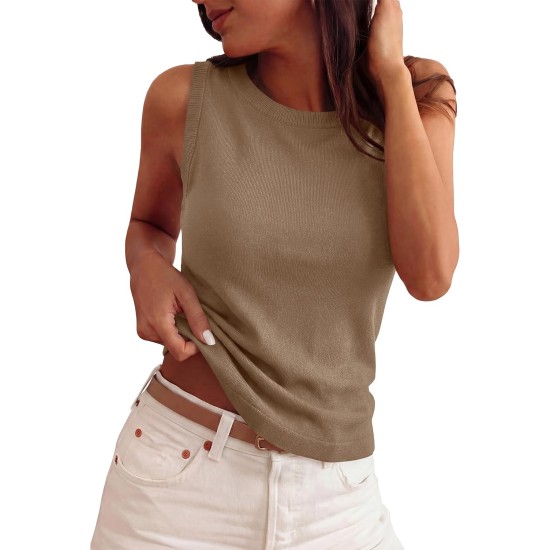 PRETTYGARDEN Ärmellose Pullover-Oberteile für Damen, 2026, Sommer, elegant, gerippt, Tank-Tops, Frühling, Business, Freizeit, Arbeit, Hemden, Blusen PRETTYGARDEN Ärmellose Pullover-Oberteile für Damen, 2026, Sommer, elegant, gerippt, Tank-Tops, Frühling, Business, Freizeit, Arbeit, Hemden, Blusen