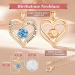 CDE Valentinstagsgeschenk Forever Love Herz-Halsketten für Frauen, Hochzeitstag, Geburtstag, Mütter, Weihnachtsgeschenke für Mutter, Mutter, Ehefrau, S925-Silberschmuck mit Geburtsstein-Anhänger CDE Valentinstagsgeschenk Forever Love Herz-Halsketten für Frauen, Hochzeitstag, Geburtstag, Mütter, Weihnachtsgeschenke für Mutter, Mutter, Ehefrau, S925-Silberschmuck mit Geburtsstein-Anhänger