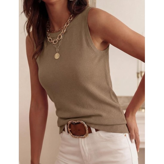 PRETTYGARDEN Ärmellose Pullover-Oberteile für Damen, 2026, Sommer, elegant, gerippt, Tank-Tops, Frühling, Business, Freizeit, Arbeit, Hemden, Blusen PRETTYGARDEN Ärmellose Pullover-Oberteile für Damen, 2026, Sommer, elegant, gerippt, Tank-Tops, Frühling, Business, Freizeit, Arbeit, Hemden, Blusen