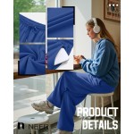 Neer 3er-Pack Damen-Jogginghosen mit Taschen, hoch taillierte, lässige Yoga-Hose, gemütliche Lounge-Jogginghose mit Kordelzug, lockeres, weites Bein Neer 3er-Pack Damen-Jogginghosen mit Taschen, hoch taillierte, lässige Yoga-Hose, gemütliche Lounge-Jogginghose mit Kordelzug, lockeres, weites Bein