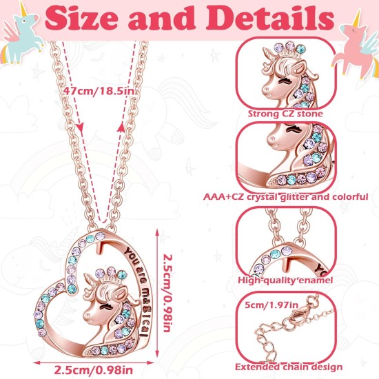 4-teiliges Mädchen-Einhorn-Axolotl-Schmuckset, Halskette, Armband, Ring, Ohrstecker, Kristall-Anhänger, Schmuck, Geschenke für Kleinkinder 4-teiliges Mädchen-Einhorn-Axolotl-Schmuckset, Halskette, Armband, Ring, Ohrstecker, Kristall-Anhänger, Schmuck, Geschenke für Kleinkinder