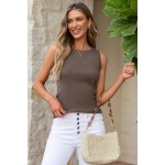 Arach&Cloz Damen-Pullover aus Wollmischung, nicht durchsichtig, Ganzjahres-Business-Casual-Tanktop 2026