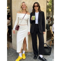 OmicGot Damen-Blazer für Business-Casual-Büroarbeit – vorne offen, langärmelig, Revers-Anzugjacke mit Taschen, S-XL