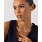 PAVOI 14K vergoldete Strand-Charm-Halskette für Damen – zierliche Büroklammer-Kette, trendige Strand-Multi-Charm-Halskette – Gold-Ozean-Sommerschmuck mit Süßwasserperle, Muschel, Seestern