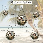 Stained Glass Window Hanging - Butterfly Flower Fairy Suncatcher for Door Terrace Garden Home Decor Yellow Green Plants Sun Catcher Birthday Gifts for Lovers Women Men Dad Mom Nana 7.8 in