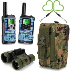 Walkie-Talkies für Kinder, Spielzeug für Jungen ab 5 Jahren, Outdoor-Spielzeug, 2-Wege-Radio, 22 Kanäle, 3 Meilen Reichweite, für Camp-Jagd, Abenteuerspiel, Geburtstag, Geschenke für Jungen im Alter von 6, 7, 8, 9 und 10 Jahren (blau)