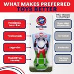 65-Zoll-aufblasbares Fußball-Zielnetz-Wurfspiel – doppelseitiges Wurfübungs-Fußballzubehör mit Minibällen – Hinterhof-Heckklappen-Party-Sportspielzeug für Kinder und Erwachsene 65-Zoll-aufblasbares Fußball-Zielnetz-Wurfspiel – doppelseitiges Wurfübungs-Fußballzubehör mit Minibällen – Hinterhof-Heckklappen-Party-Sportspielzeug für Kinder und Erwachsene