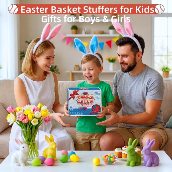 Wurf- und Fangballspiel, Baseballhandschuh- und Fangballspielzeug für Kinder, Outdoor-Spiele für die Familie, Spielzeug für den Strand, Hof, Pool draußen, Geburtstags-Ostergeschenk für Jungen und Mädchen im Alter von 3 4 5 6 7 8–12 Jahren Wurf- und Fangballspiel, Baseballhandschuh- und Fangballspielzeug für Kinder, Outdoor-Spiele für die Familie, Spielzeug für den Strand, Hof, Pool draußen, Geburtstags-Ostergeschenk für Jungen und Mädchen im Alter von 3 4 5 6 7 8–12 Jahren