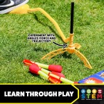 Stomp Rocket Ultra-Raketenwerfer für Kinder, 6 Raketen – lustiges Garten- und Outdoor-Kinderspielzeug, Geschenke für Jungen und Mädchen – hochfliegendes Spielzeug-Schaumstoff-Blaster-Set – verstellbarer Startständer für mehrere Spieler